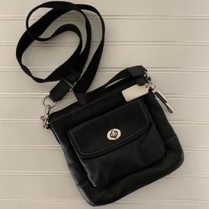 Coach Crossbody Leather Bag Black